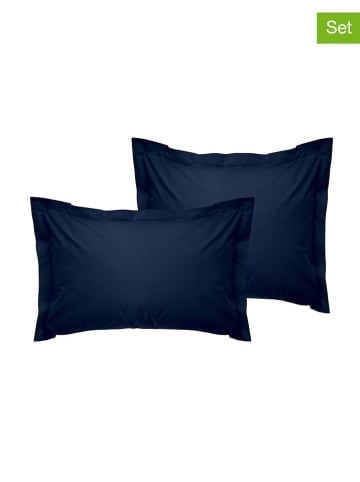 MIX&MATCH 2-delige set: renforcé kussenhoezen donkerblauw