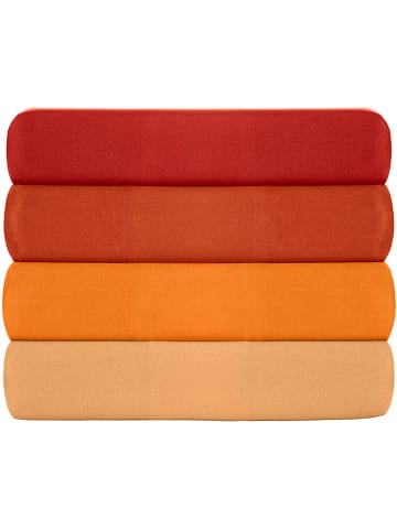 Colourful Cotton 2er-Set: Renforcè-Kissenhüllen in Hellrot