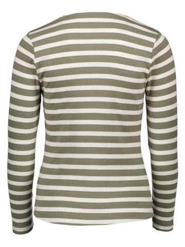 Pepe Jeans Longsleeve in Olive/ Creme