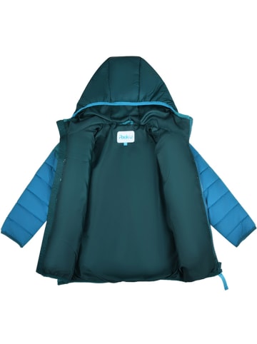 Peek U All-season doorgestikte jas "Baz" blauw/turquoise/wit