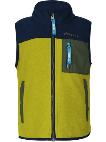 Peek U Fleece bodywarmer "Magner" geel/donkerblauw