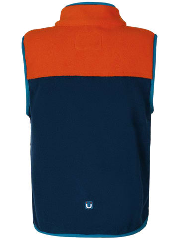Peek U Fleece bodywarmer "Magner" oranje/donkerblauw