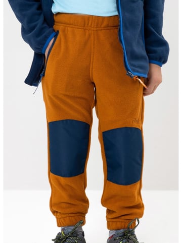 Peek U Fleece broek "Ocean" lichtbruin/donkerblauw