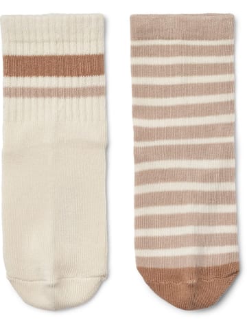 Wheat 2er-Set: Socken in Creme/ Hellbraun