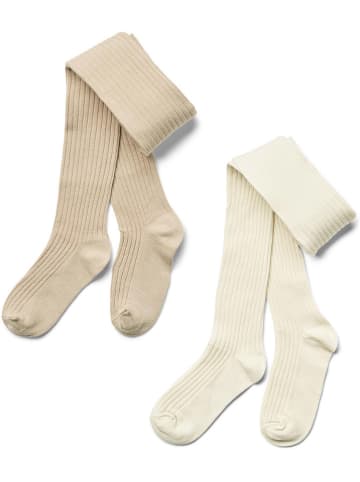 Wheat 2er-Set: Strumpfhosen in Creme/ Beige