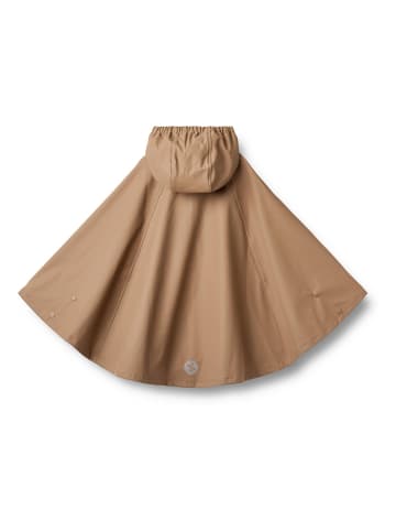 Wheat Regenponcho "Drops" lichtbruin