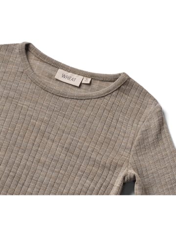 Wheat Longsleeve "Alfie" in Hellbraun/ Grau