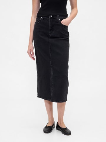 GAP Jeansrock in Schwarz