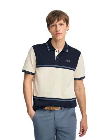 Polo Club Poloshirt in Dunkelblau/ Creme