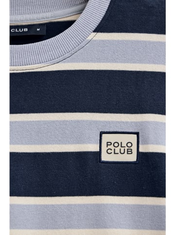 Polo Club Shirt in Hellblau/ Dunkelblau