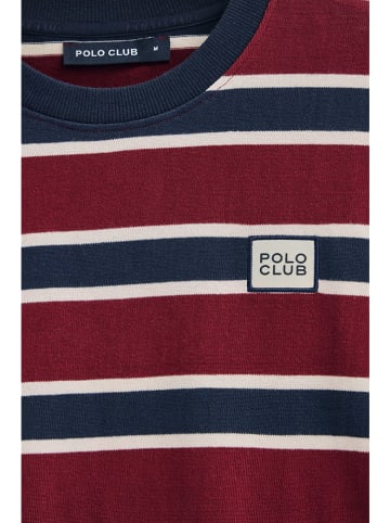 Polo Club Shirt in Dunkelblau/ Bordeaux