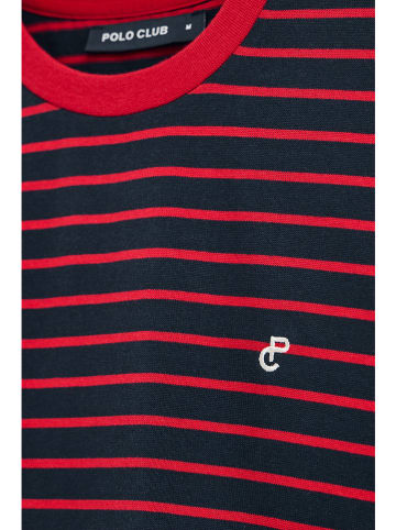 Polo Club Shirt in Schwarz/ Rot