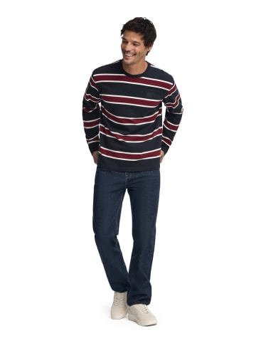 Polo Club Longsleeve in Dunkelblau/ Bordeaux