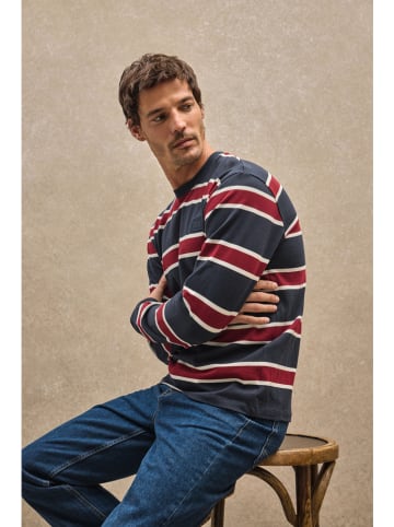 Polo Club Longsleeve donkerblauw/bordeaux