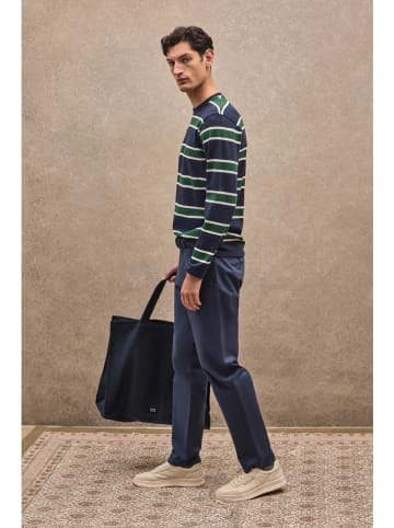 Polo Club Longsleeve in Dunkelblau/ Grün