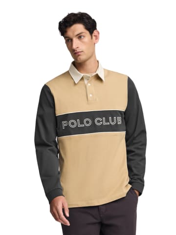 Polo Club Poloshirt in Beige/ Anthrazit
