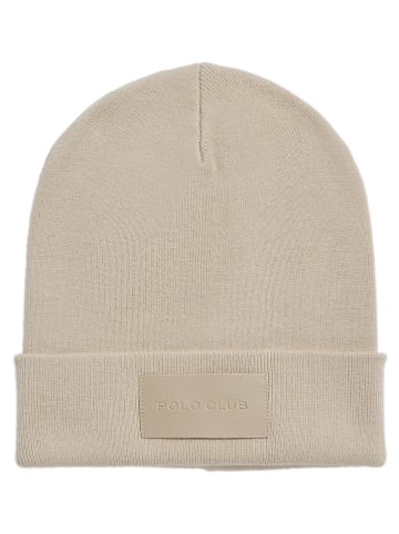 Polo Club Czapka beanie w kolorze beżowym
