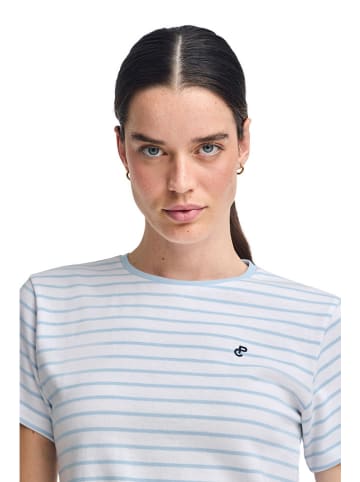 Polo Club Shirt in Weiß/ Hellblau
