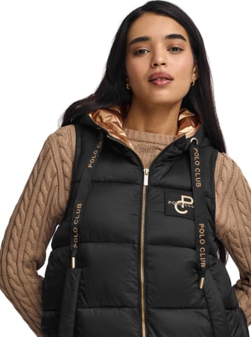 Polo Club Doorgestikte bodywarmer zwart