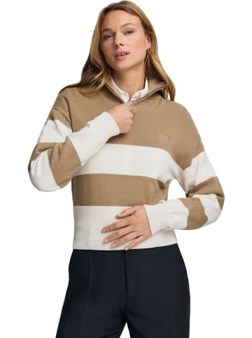 Polo Club Pullover in Hellbraun/ Creme