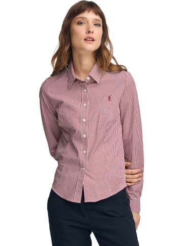 Polo Club Blouse - slim fit - rood/wit