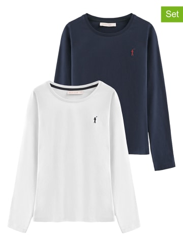 Polo Club 2-delige set: Longsleeves donkerblauw/wit