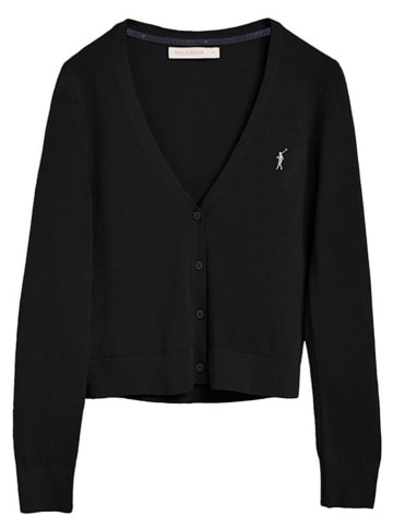 Polo Club Cardigan in Schwarz