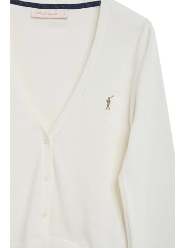 Polo Club Cardigan in Weiß