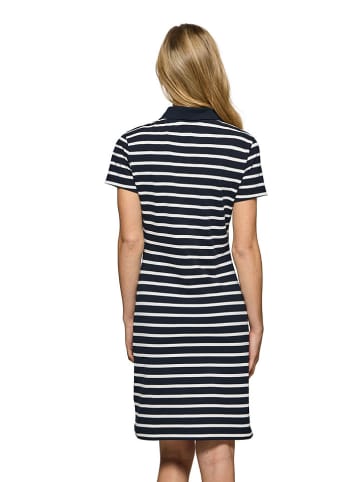 Polo Club Sukienka polo w kolorze granatowo-białym