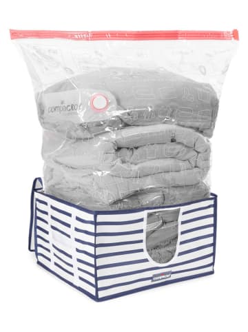 Compactor Vakuumbeutel in Blau/ Weiß - (B)40 x (H)25 x (T)40 cm