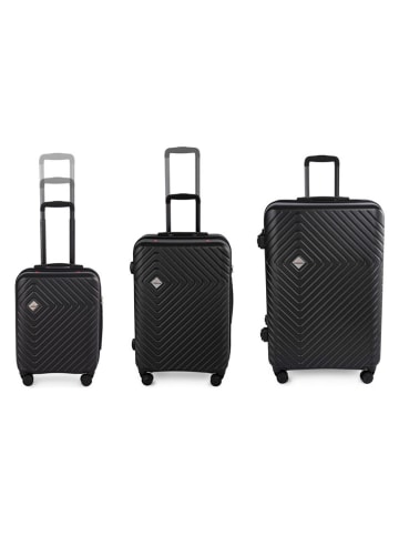 Compactor 3tlg. Hardcase-Trolleyset in Schwarz