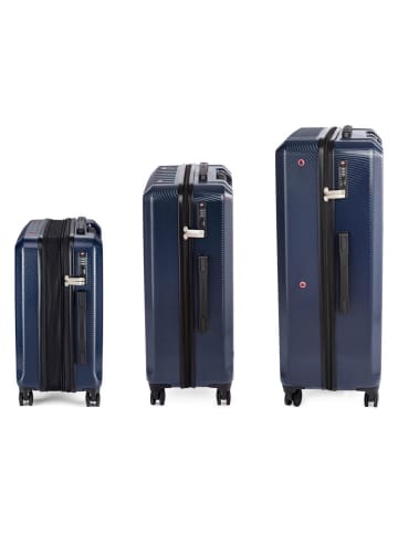 Compactor 3-delige hardcase-trolleyset donkerblauw