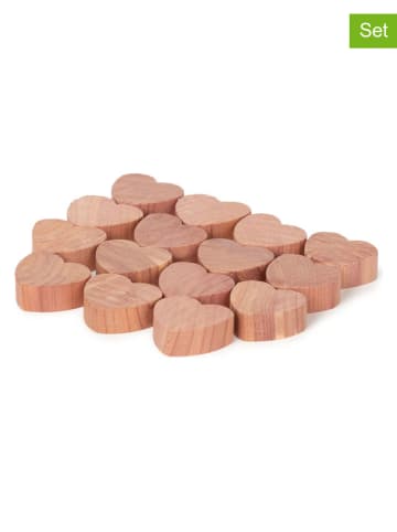 Compactor 15er-Set: Dekoherzen in Hellbraun - (B)2 x (H)2,5 cm