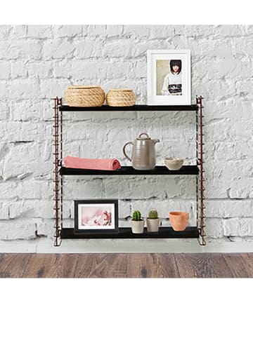 metaltex Wandregal "Tomado" in Bronze/ Schwarz - (B)68 x (H)70 x (T)21 cm