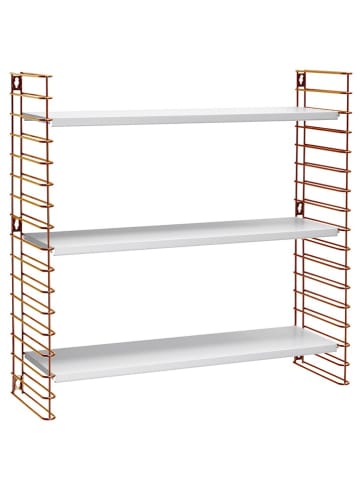 metaltex Wandregal "Tomado" in Kupfer/ Weiß - (B)68 x (H)70 x (T)21 cm