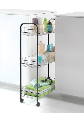 metaltex Wózek wielofunkcyjny "Sprinter" w kolorze srebrno-czarnym - 56 x 83 x 23 cm