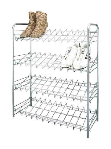 metaltex Regał "Sprinter" w kolorze srebrnym na buty - 62 x 80 x 27 cm