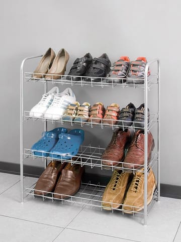 metaltex Regał "Sprinter" w kolorze srebrnym na buty - 62 x 80 x 27 cm