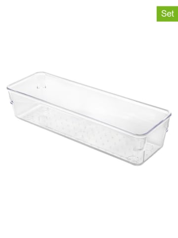 metaltex 4-delige set: organizers transparant - (B)7,5 x (H)23 x (D)5,5 cm