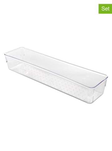 metaltex 4-delige set: organizers transparant - (B)7,5 x (H)30,5 x (D)5,5 cm