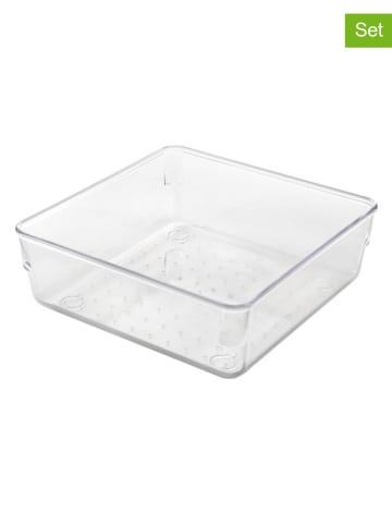 metaltex 4-delige set: organizers transparant - (B)15,5 x (H)15,5 x (D)5,5 cm