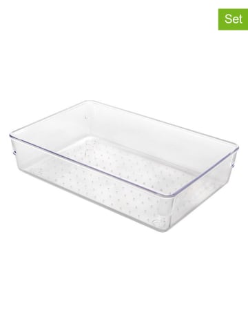metaltex 4-delige set: organizers transparant - (B)15,5 x (H)23 x (D)5,5 cm