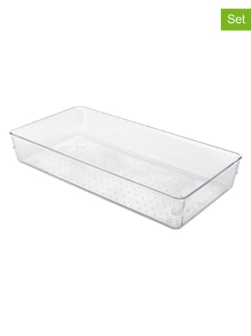 metaltex 4-delige set: organizers transparant - (B)15,5 x (H)30,5 x (D)5,5 cm