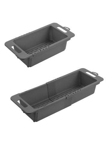 metaltex Spülkorb in Grau - (L)35 cm