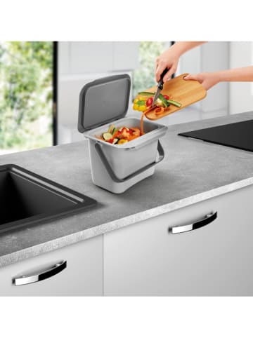 metaltex Abfalleimer "Bin Tex" in Grau - (B)25 x (H)19 x (T)20 cm