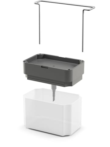 metaltex Spülmittelspender ''Spongetex'' in Grau - (B)17 x (H)22 x (T)12 cm