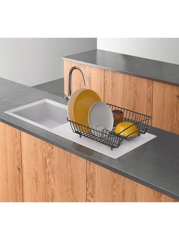 metaltex Afdruiprek "Rocky" zwart - (B)40 x (H)14 x (D)37 cm