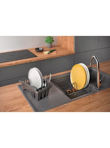 metaltex Abtropfgestell ''Rocky'' in Schwarz - (B)40 x (H)14 x (T)37 cm