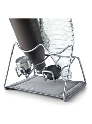 metaltex Flaschen-Abtropfgestell in Grau - (B)21 x (H)17 x (T)14 cm