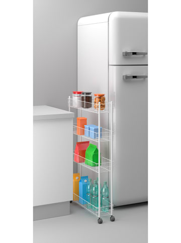 metaltex Wózek wielofunkcyjny "Fino" w kolorze srebrnym - 60 x 95 x 16 cm